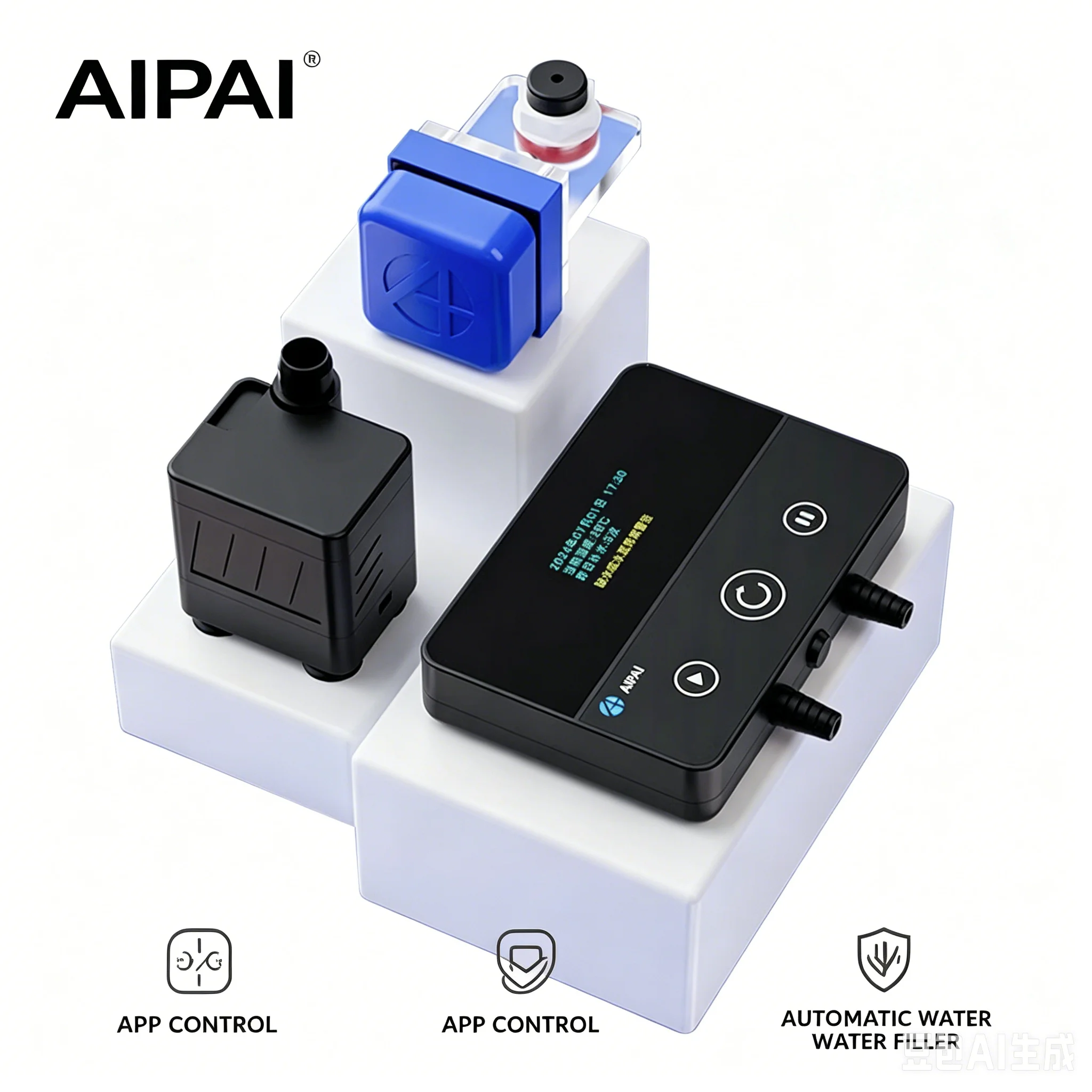 AIPAI Smart Aquarium Auto Water Filler APP Control Automatic Water Refiller for Fish Tank