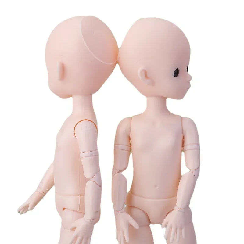 30cm Nude Doll 1/6 Bjd Fashion 23 Joints Movable Diy Dress Up Cute Toys Fat Body+ Head (No Eye or Make Up)