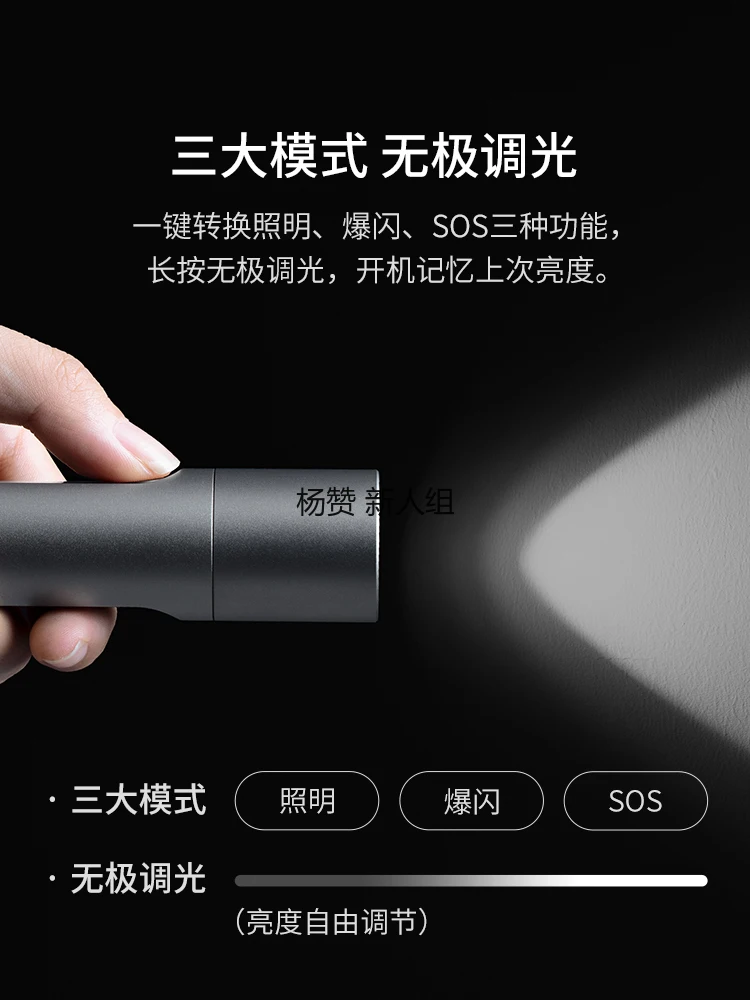 Rechargeable waterproof multifunctional emergency light compact and convenient lighting