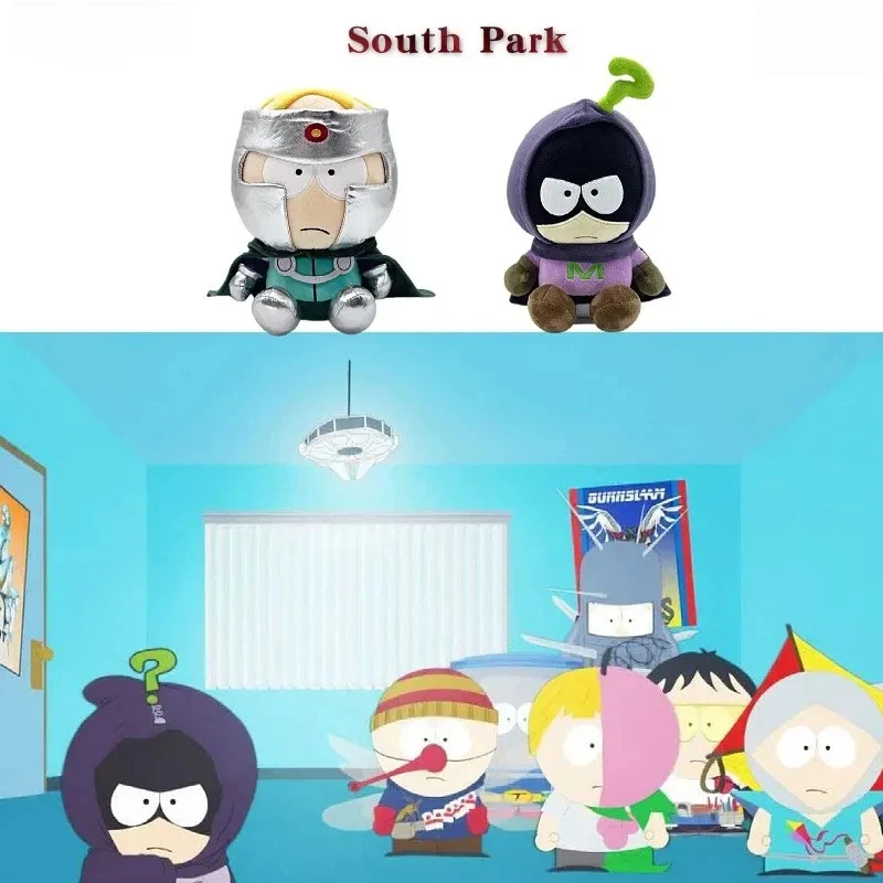 Muñeco de Peluche de South Park, Mysterion, Juguete de Peluche Suave, Figura Coleccionable de Anime y Dibujos Animados, para Fanáticos del Anime, Decoración del Hogar