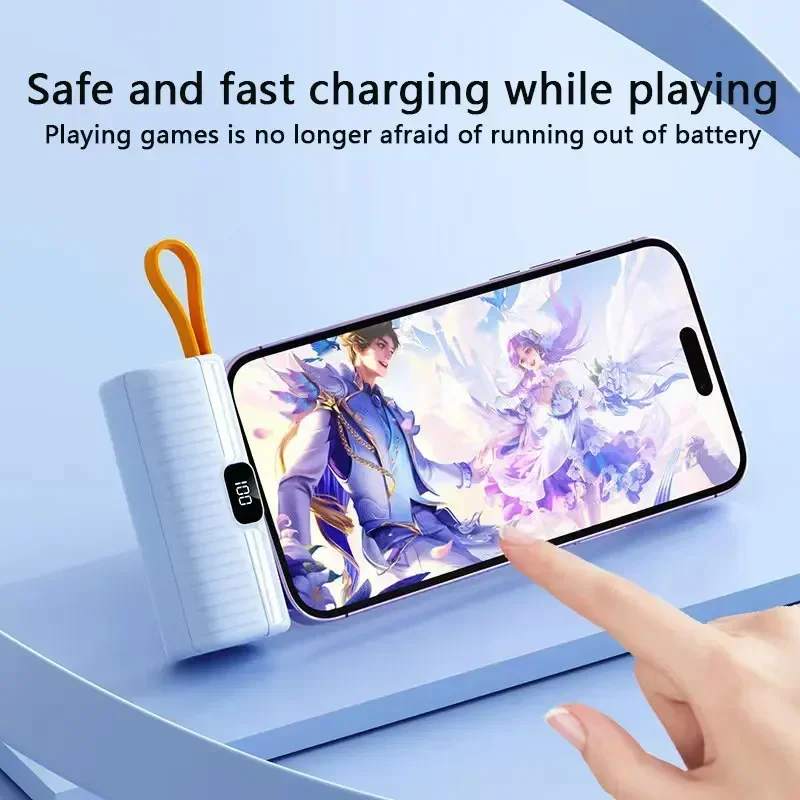 Mini Capsule Power Bank 5000mah Portable Ultra-large Capacity Universal Wireless Fast Charging Thin Lightweight