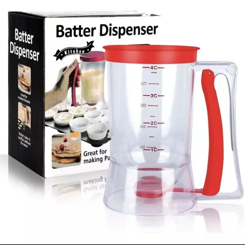 900ml Batter Dispenser Hand-held Graduated Funnel Pastry Dough Dispensador For Pancake Cupcakes Cake