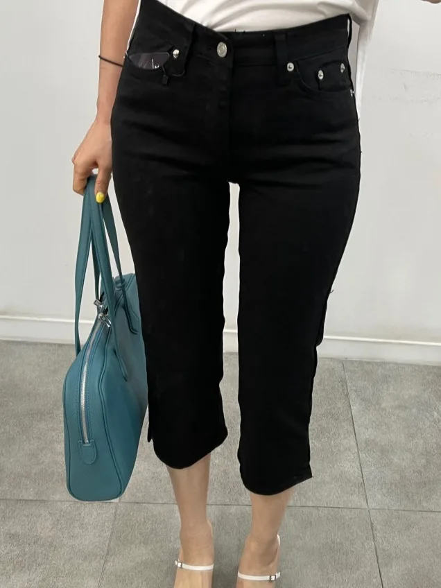 Calça Jeans Feminina Casual de Cintura Alta com Efeito Modelador, Design Chique Seven-Five, Sensação em Denim, Caimento Solto...
