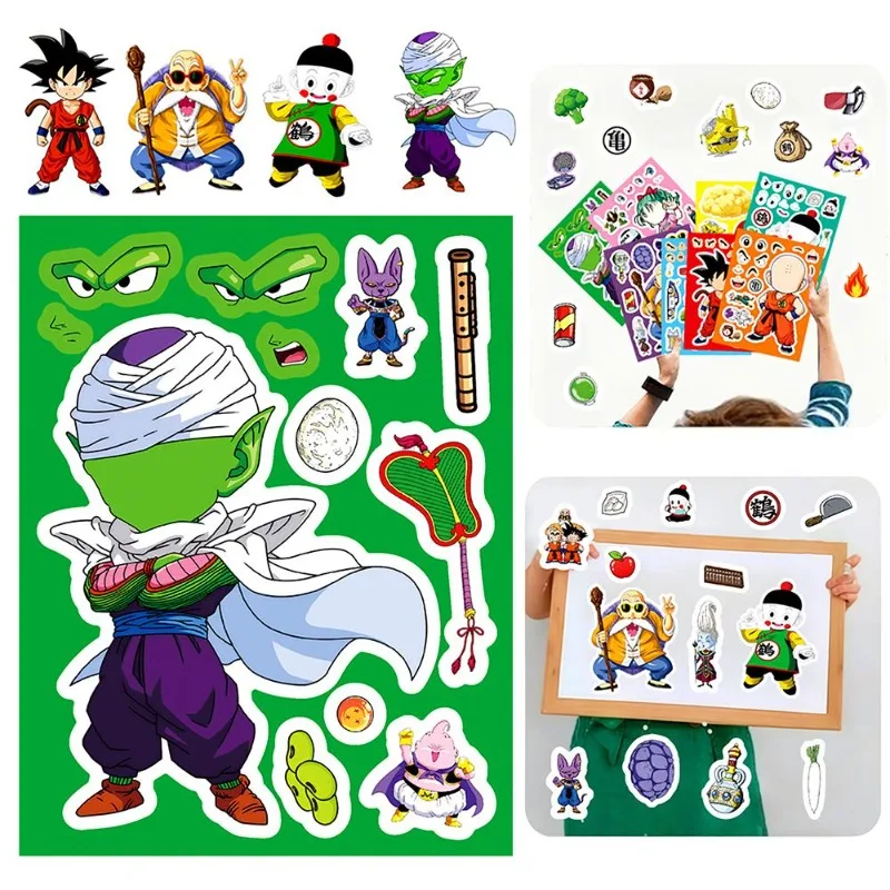 Dragon Ball Kame Sennin Son Goku Vegeta Krillin Kreative Cartoon-Puzzle-Aufkleber, Anime-Zubehör Puzzle-Sticker – Detail 6
