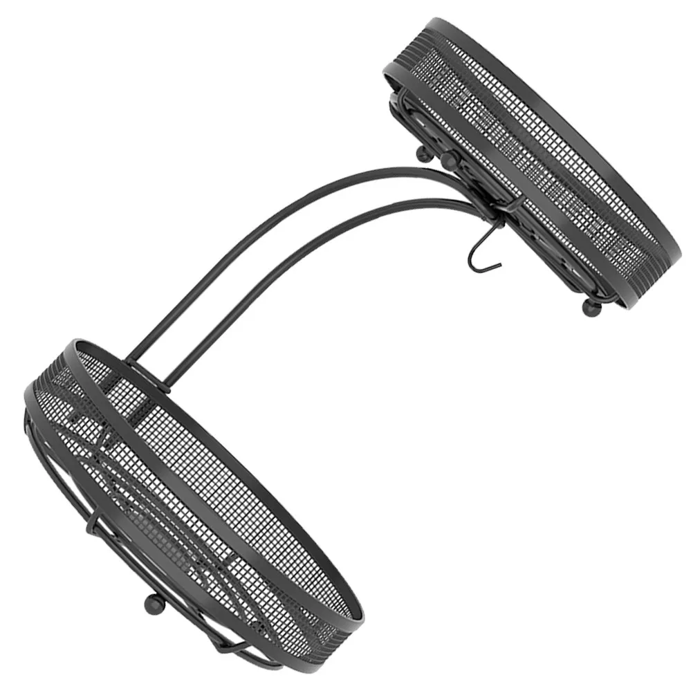 

2 Tier Metal Fruit Basket Heavy Duty Iron Wire Storage Basket for Kitchen Countertop Banana Hanger Produce Organizer Fruit Stand