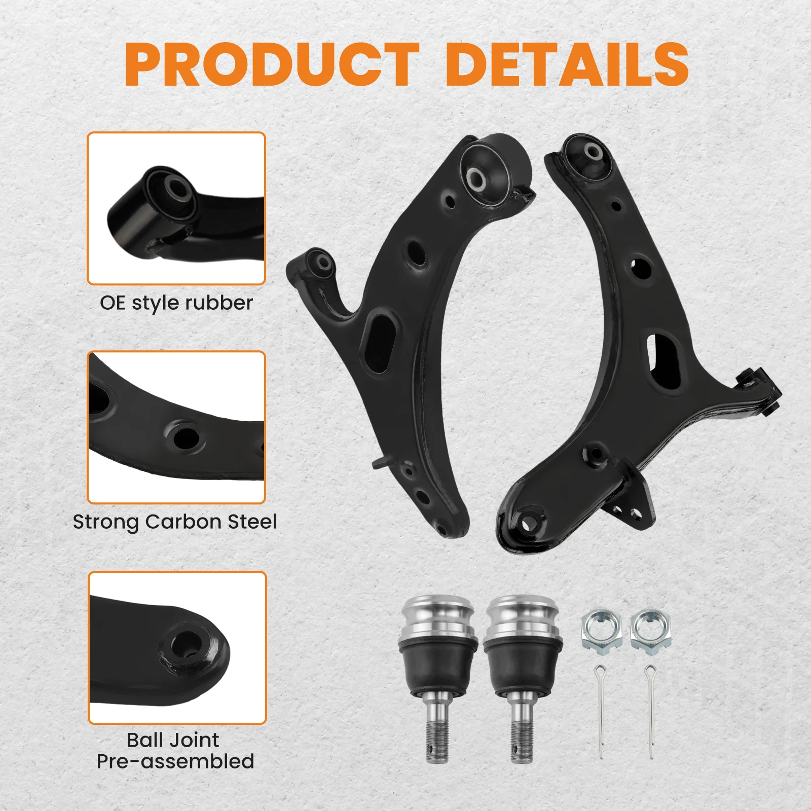 2x Suspension Front Lower Control Arm Kit For Subaru Legacy Outback 2010 2011 2012 2013 2014