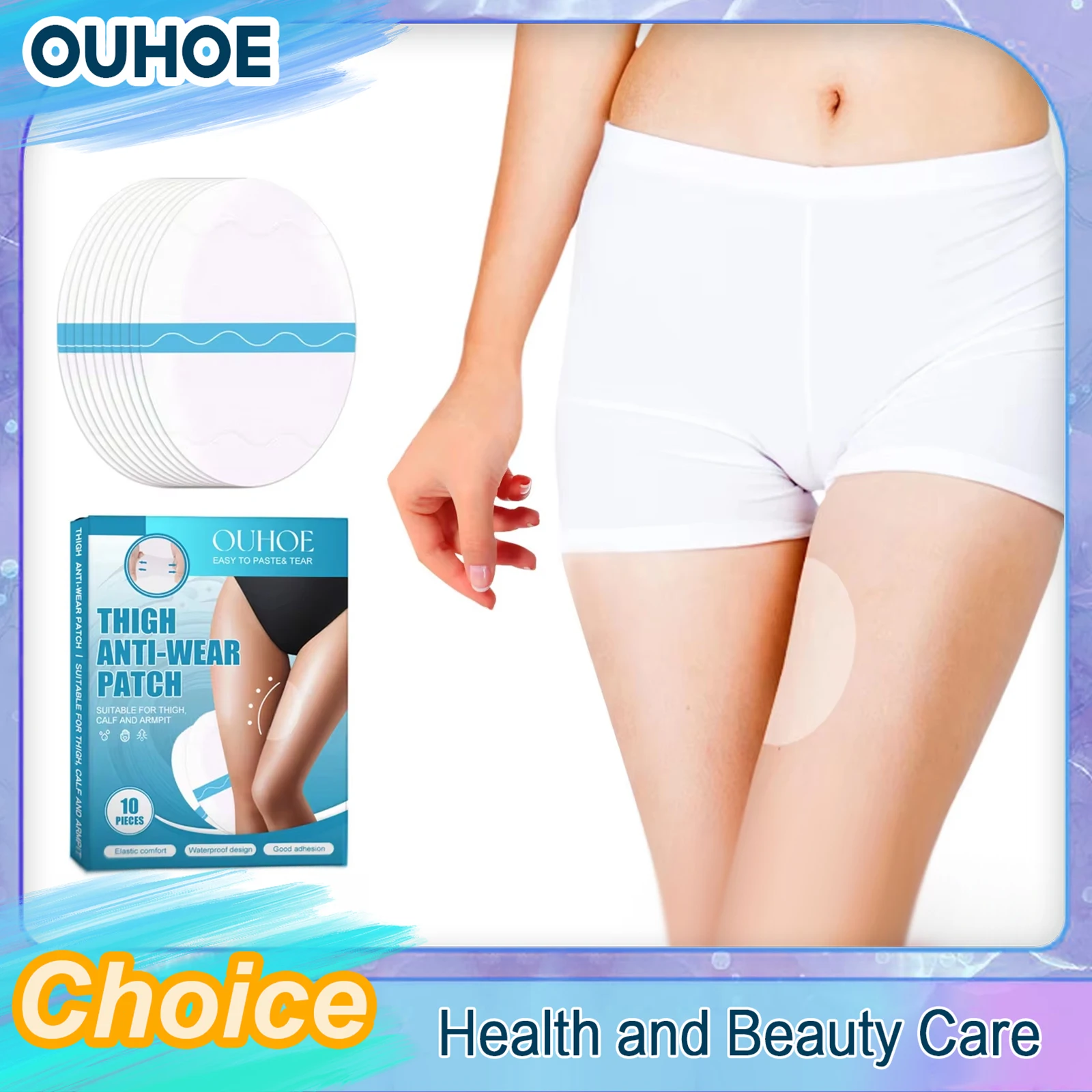 

Anti-Friction Thigh Patches Invisible Sweat Absorption Anti Rubbing Chafe Wear Protector Pad Outdoor Summer Disposable Body Care