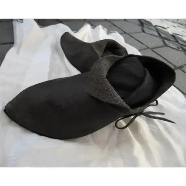 รองเท้าคอสเพลย์โจรสลัด รองเท้าบูทหนัง PU สไตล์ไวกิ้งยุคกลางสำหรับผู้ชาย รองเท้าบูทข้อเท้าสไตล์วิคตอเรียนเรเนซองส์ รองเท้าสำหรับงานปาร์ตี้ฮาโลวีนและงานคาร์นิวัล