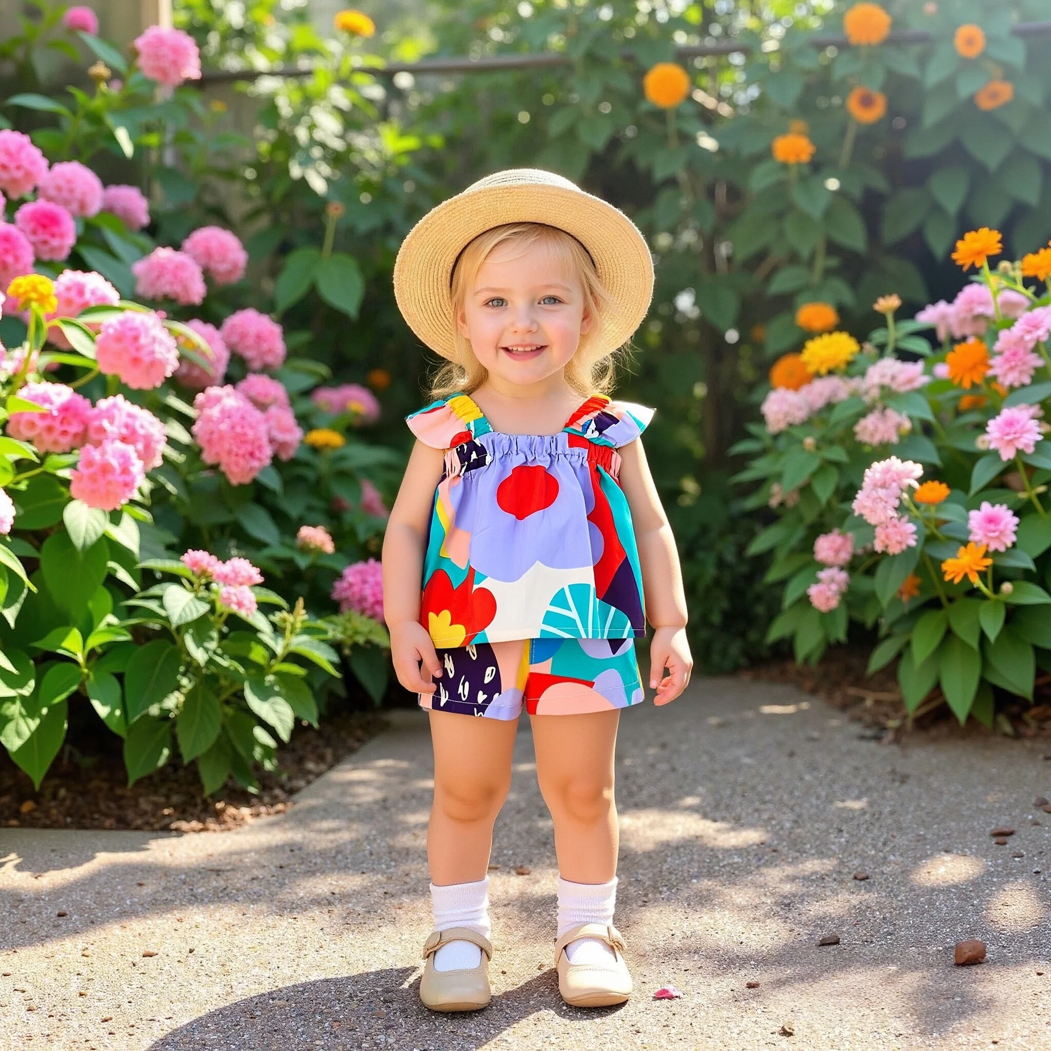 

2pc/Set Baby Girl Set Summer Flower Cotton Suspender Top Short Toddler Girl Clothes Cute Girl Beach Set Baby Clothing