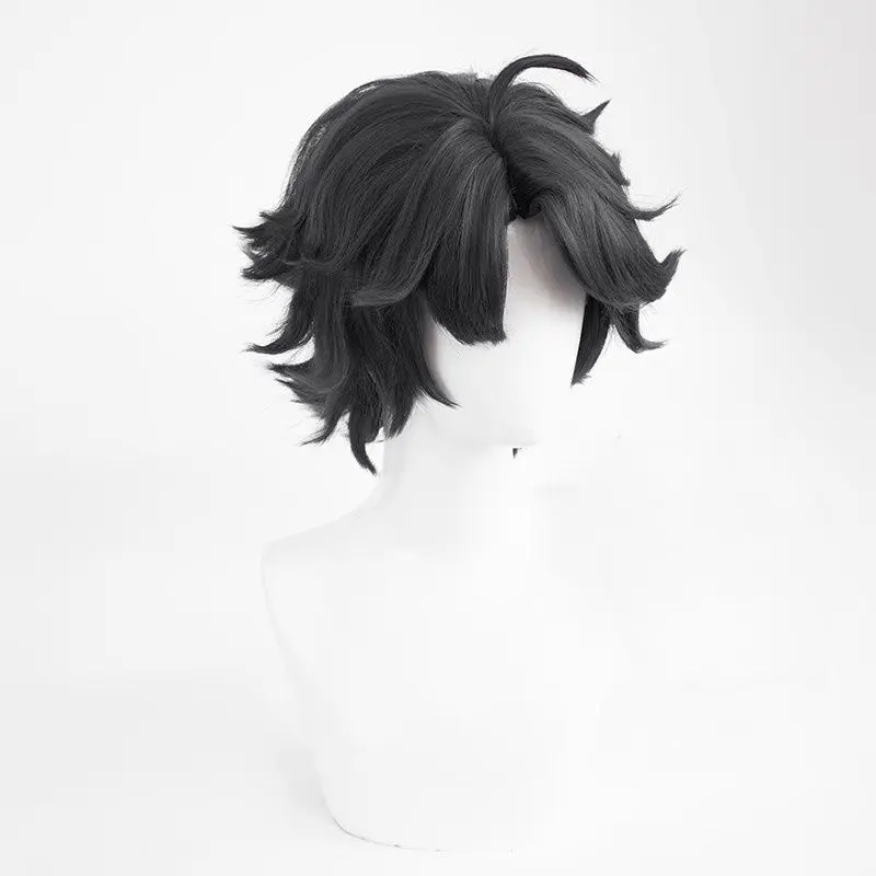 2026 New Identity V Prospector Fool's Gold Butcher Persona Wig Men's Black Short Hair Rose Net Styling Cosplay Wig