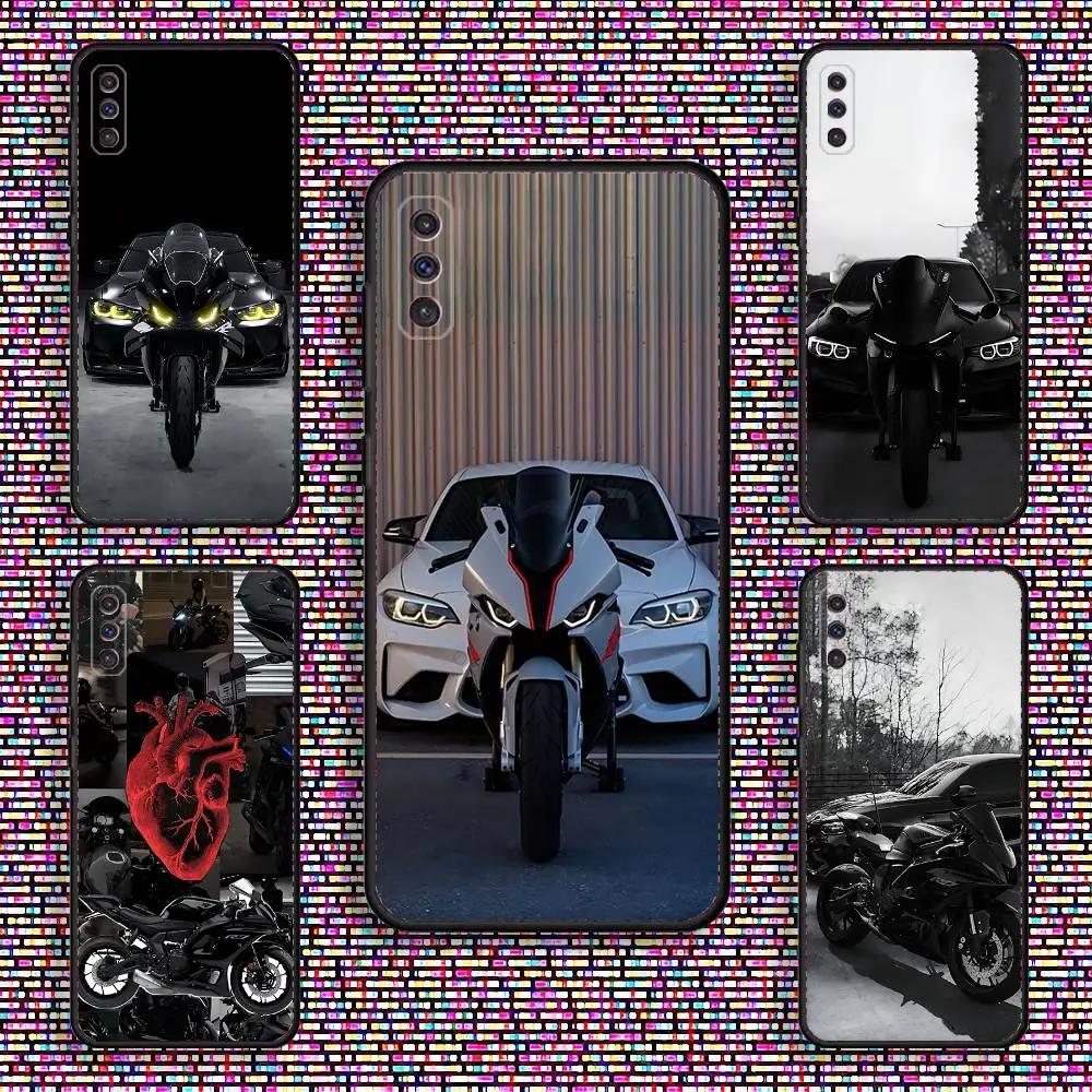 

Car and Motorcycle Phone Case For Samsung S 25,24,23,22,30,21,10,9,Ultra,Plus,Lite,FE,4,5 G Black Soft Case