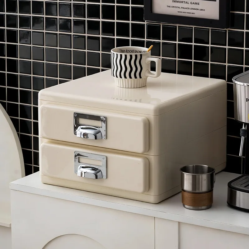 FOR Multi-layer Plastic Drawer Type Three-bucket Cabinet Office Desktop Storage