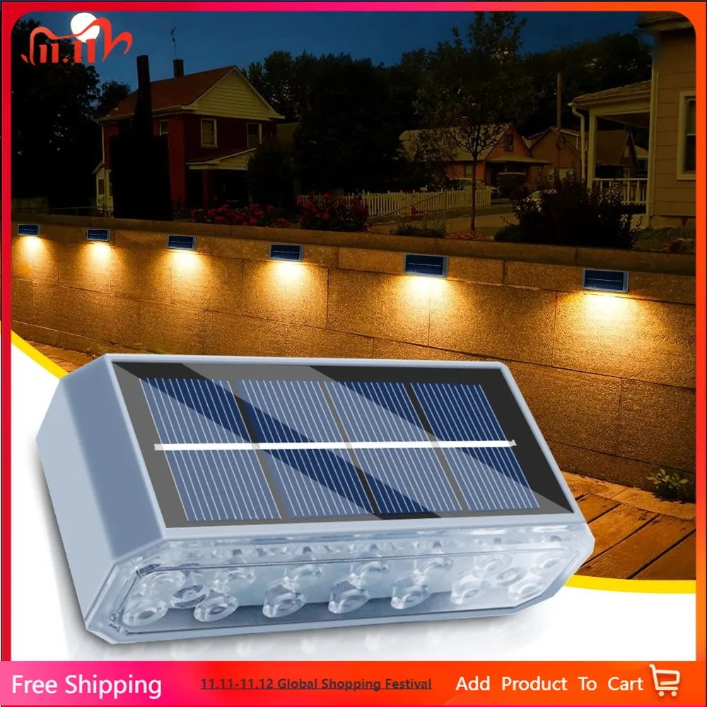 Solar Runway Lights Energy Saving Waterproof Outdoor Garden Path Lights Suitable for Runway Fence Stairs outdoor lighting