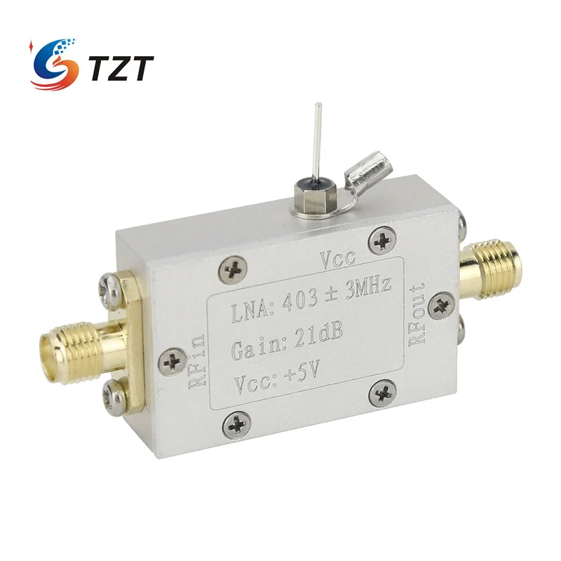 

TZT 403MHz Ultra Low Noise Amplifier RF LNA 400 - 406MHz 21dB High Gain Front-end Amplifier for Radio Receiver