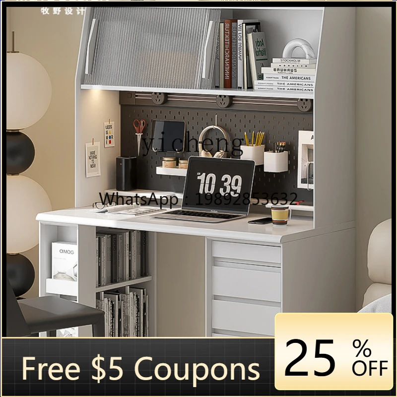 

ZF Minimalist Solid Wood Desk Home Study Storage Desk Two-Person Computer Desk