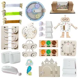 Busy Board DIY Material Accessories Montessori Teaching Aids Hands-on Ability Sound Color Recognition Busyboard Parts Baby Toys
