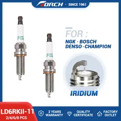 2-8PCS Replace for DILKAR6K11S for Denso FC16HR-C9 FXE20HR11 for 0242129514 Spark Plugs Torch LD6RKII-11 Double Iridium Candles