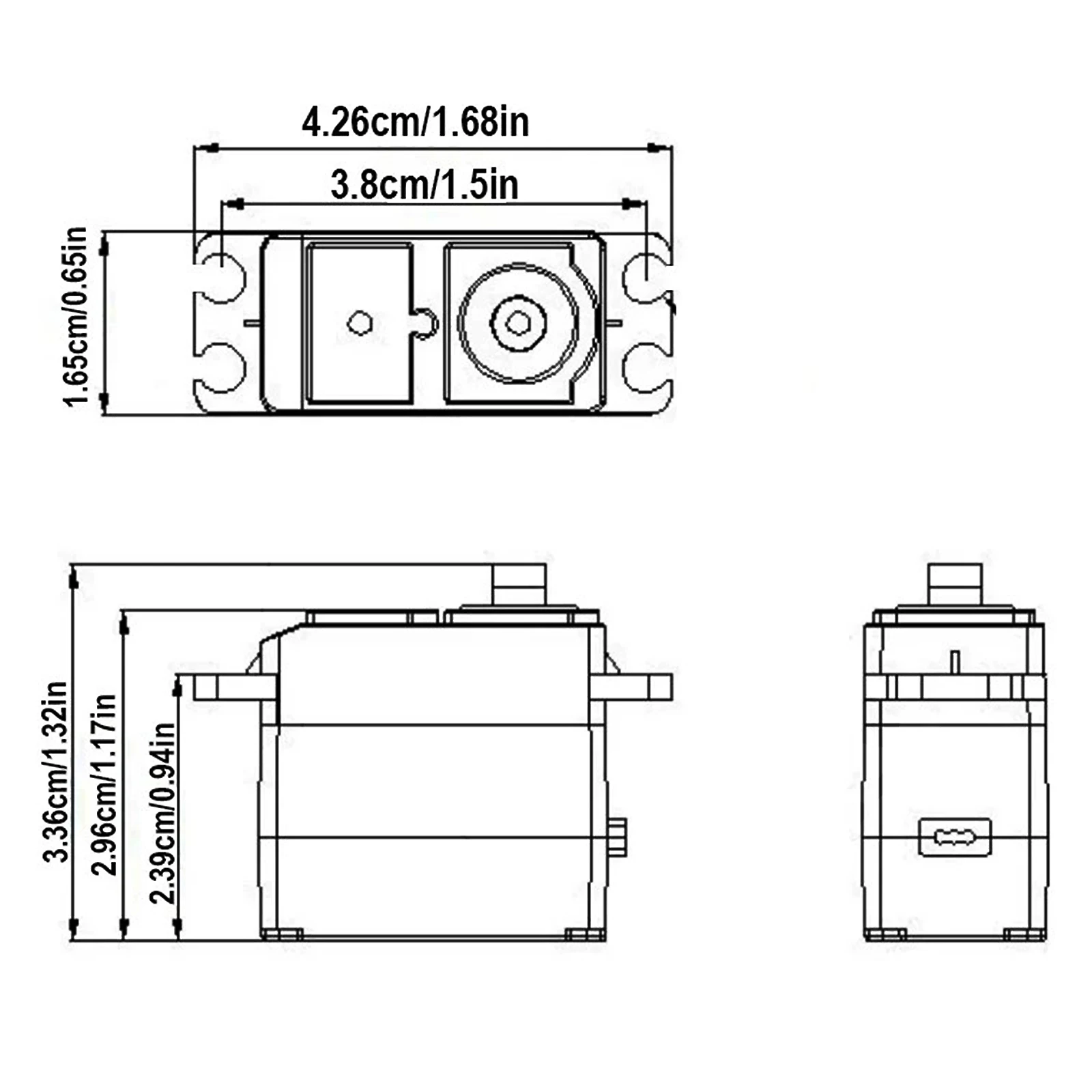 JX PDI-2205MG MJX 14210 14209 4.6KG 22G Metal Gear Digital Servo 3 Wires For Riaaria 1/12 14 RC Car FY01 SB1508 Części zamienne