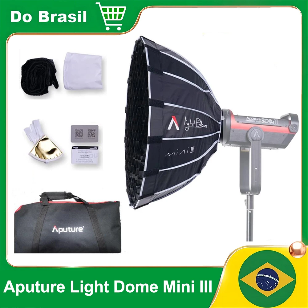 【DO BRASIL】Aputure Light Dome Mini III Deep Octagon Softbox Bowens Mount Soft box with Grid for Aputure 300C 150C 200X S 60x S