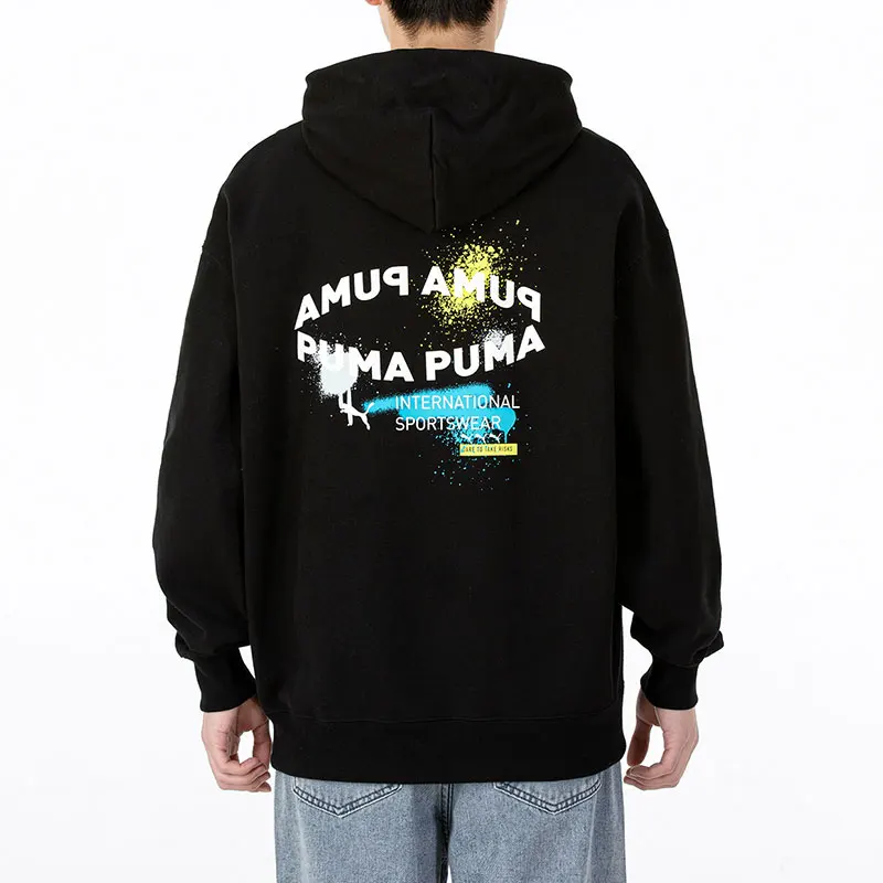 プーマ 正規品 カジュアル メンズ スポーツ ルーズ フィットネス フード付き スウェットシャツ 536061-01