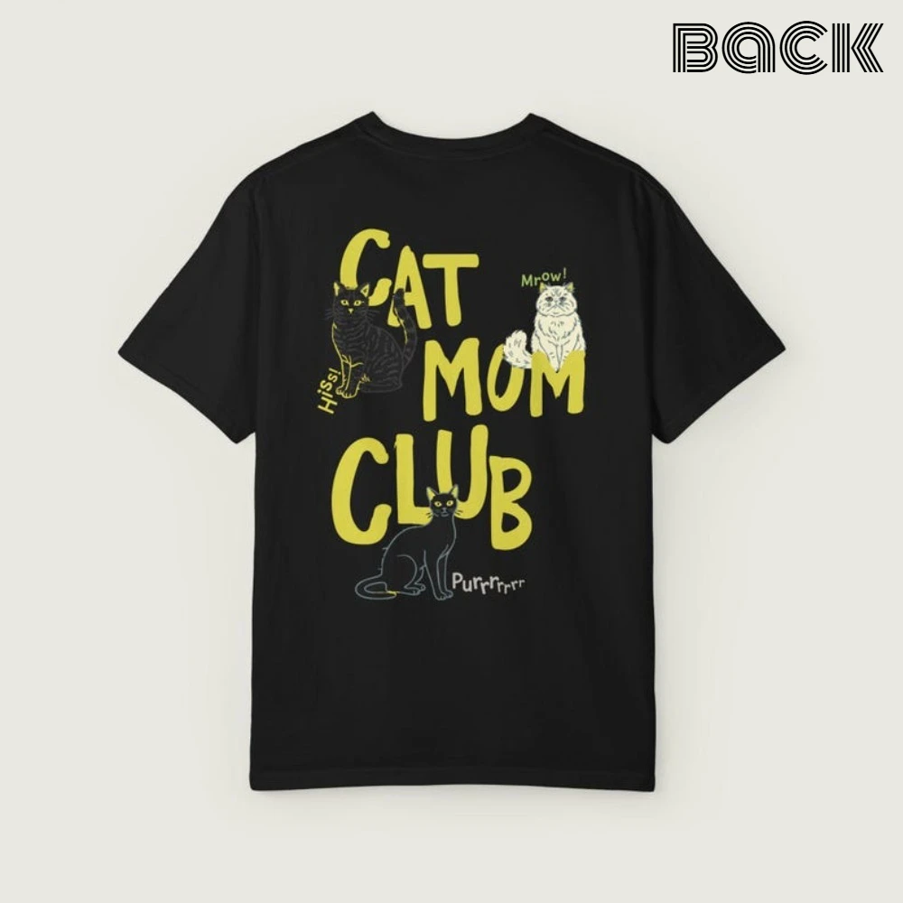 Chat maman Club chemise animaux amant cadeau chats mignons maman T-Shirt esthétique chat dame hauts décontracté mode cadeau pour son coton Streetwear