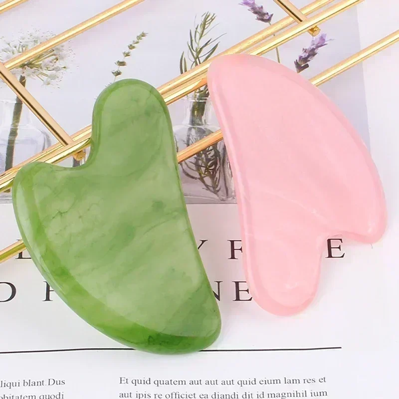 New Natural Resin Gua Sha Massage Board Rose Guasha Face Massager Scrapers Tools for Face Neck Back Body SPA Massage Tool