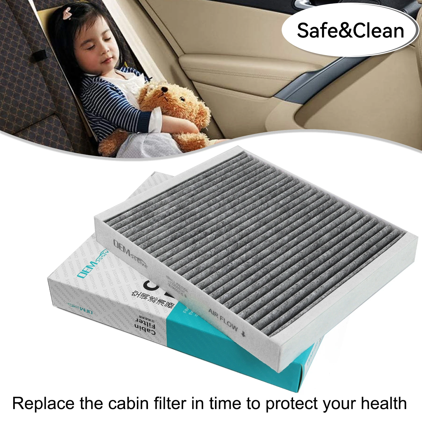 Car Activated Carbon Pollen Cabin Air Filter 13356916 13356914 For Buick Enclave Encore GX Envision Regal Cadillac ATS CTS XTS