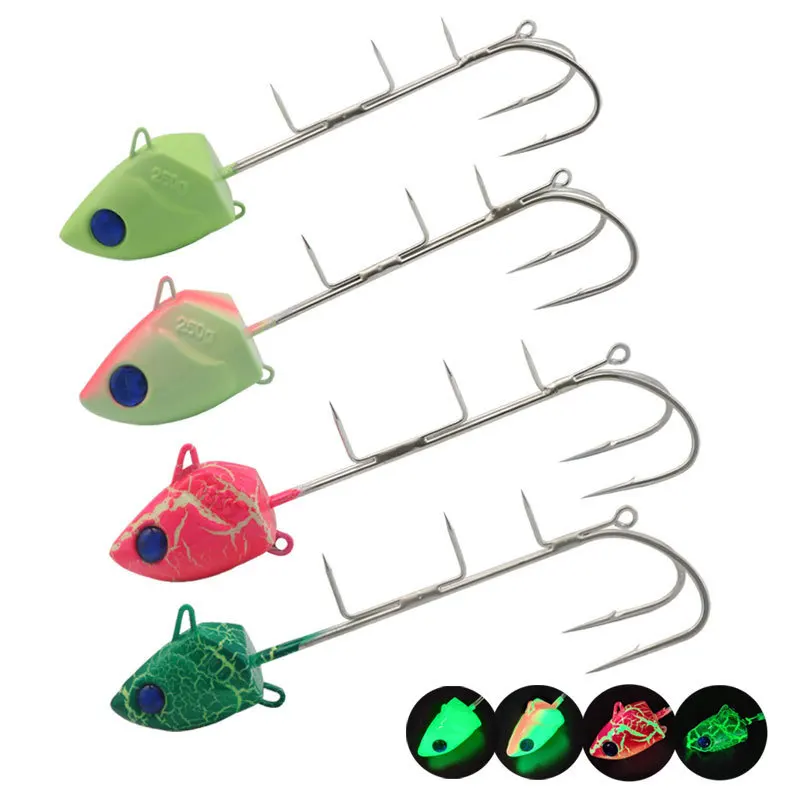 

Рыболовная снасть со светящимся небесным крючком, утолщенный крючок с двумя когтями, рыболовный крючок для глубоководного ножа, небесный крючок с джиг-головкой