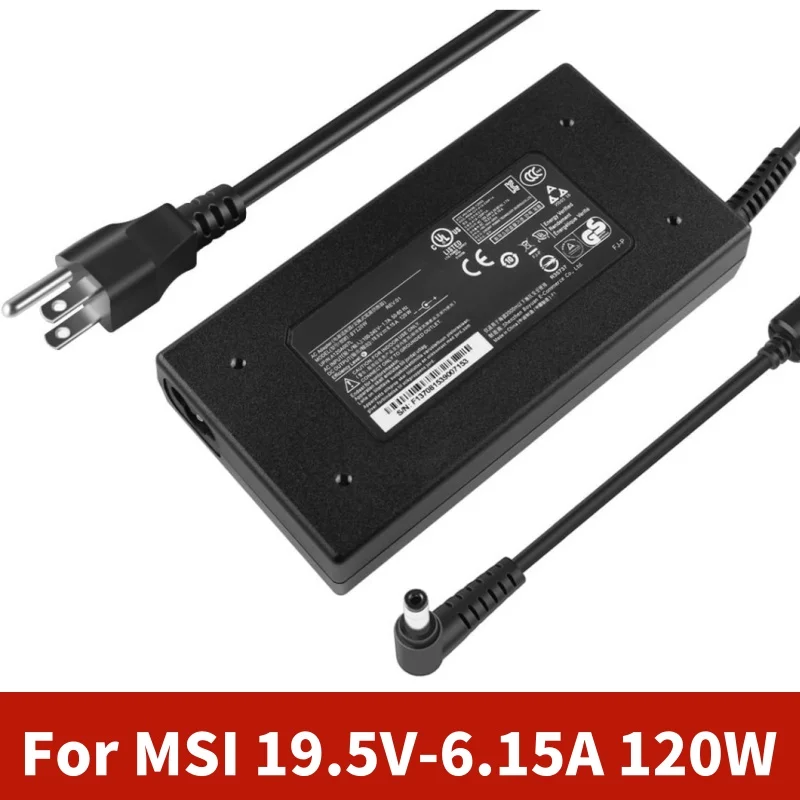 19.5V 6.15A 120W Laptop Power Adapter Charger For Chicony A120A007L A12-120P1A For MSI GL62M GE60 GE62 GE70 GE72 MS-16GF MS-1771