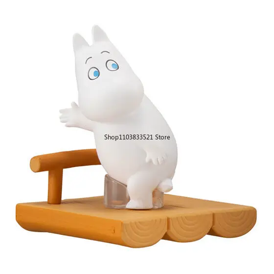 BANDAI MOOMIN Wooden Bridge Gashapon Toys Moomin Muuminpeikko Pikku Myy Nipsu Niiskuneitti Action Figures Capsule Toys Gifts