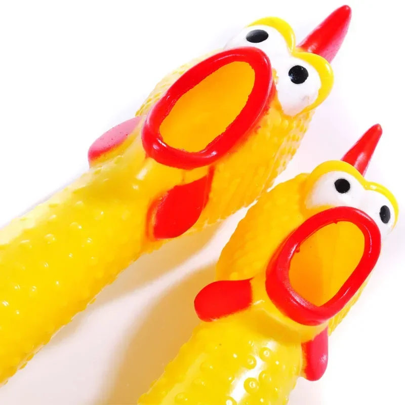 Scream Toys Dog Accessories Supplies Toy Fashion Squeeze Sound Interesting Super Durable Yellow Screaming Chicken Dogs Pet Home