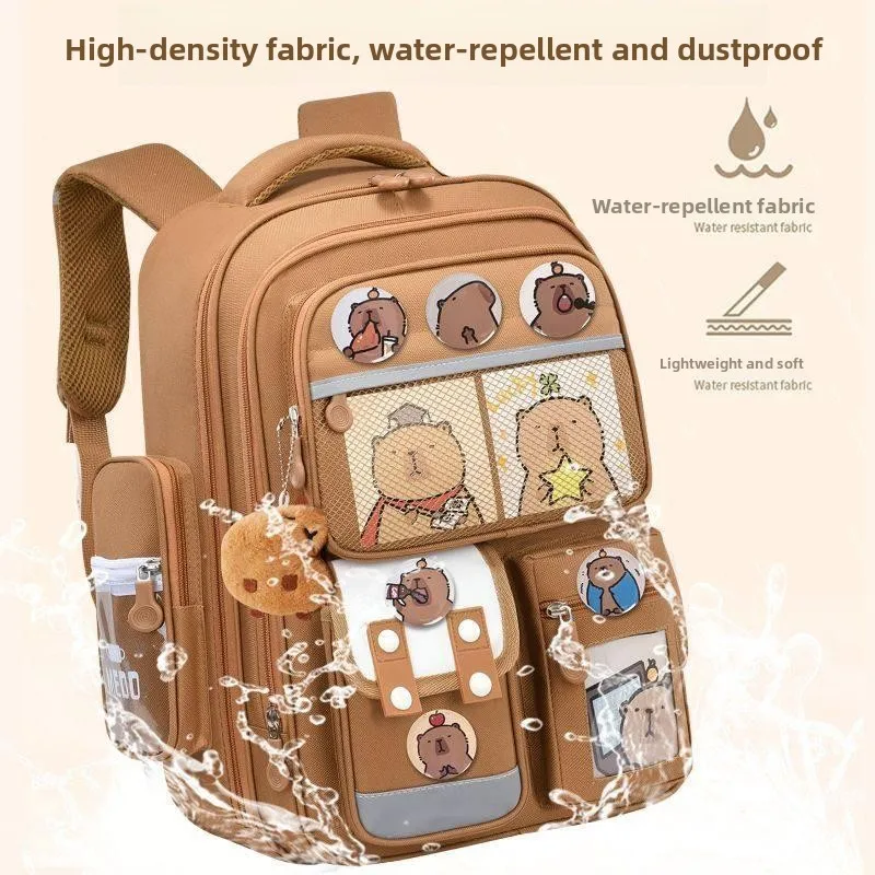 Large Capacity School Bag for Boys And Girls Primary And Middle School Students Anti-Exhaustion Backpack Cartoon Style