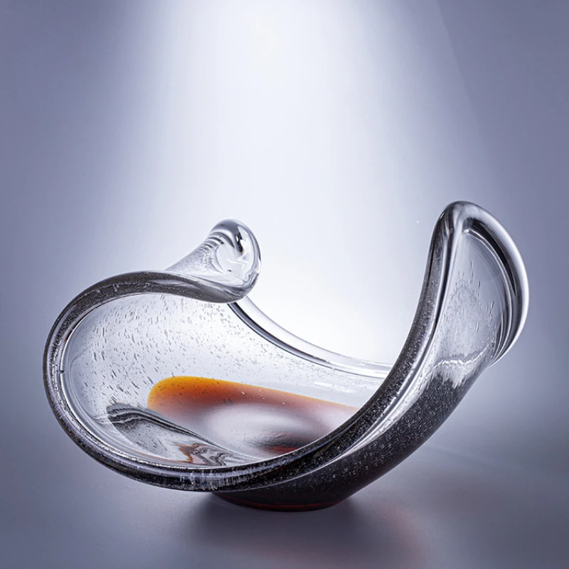 

Modern minimalist art fruit plate home glass decoration creative ornament high-end exquisite