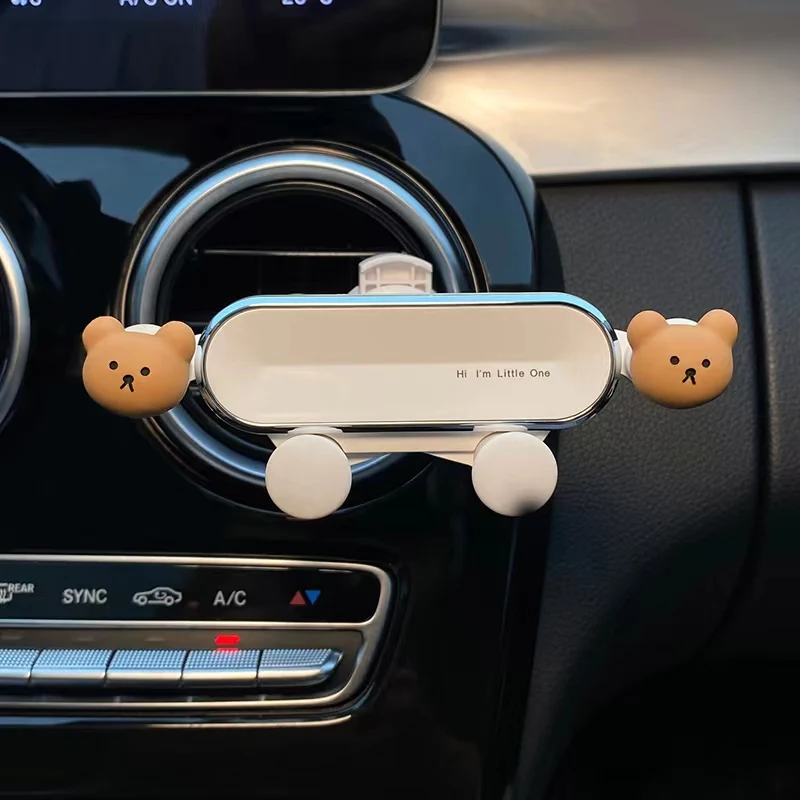 Niedlicher Erdbeer-Schwerkraft-Autotelefonhalter Universeller Starker Lüftungsclip-Halter Verstellbarer Handy-Ständer für freihändiges Arbeiten – Detail 3