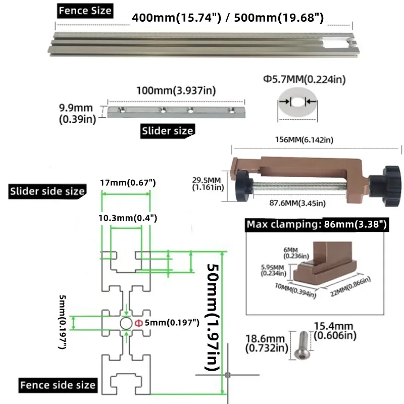 Trimming Machine Milling Groove Engraving Guide Rail Multi-functional Adjustable Backing Auxiliary Guide Bracket WoodworkingTool