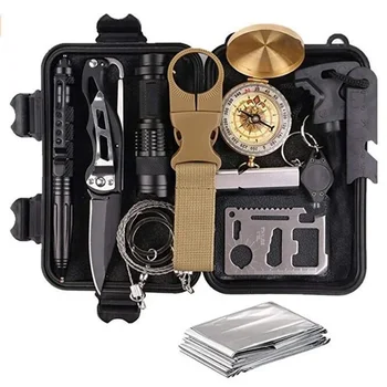 17 in 1 outdoor adventure survival bag tactical tools for camping hiking and hunting outdoor emergency survival tool bag 1