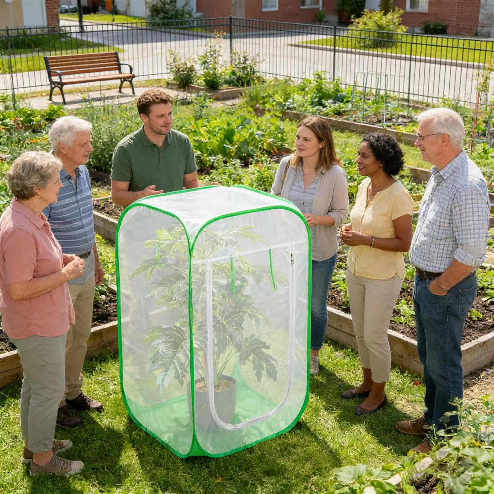 

Plant Covers Freeze Protection Pop Design Zippered Shelter Foldable Snow-resistant Winter Plant Covers For Outdoor Gardening