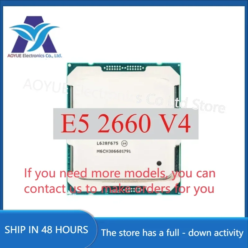 1pcs/lot Used E5-2660V4 E5 2660V4 2.0GHZ 14-Cores 35MB SmartCache E5 2660 V4 E5-2660 V4 FCLGA2011-3 105W perfect test