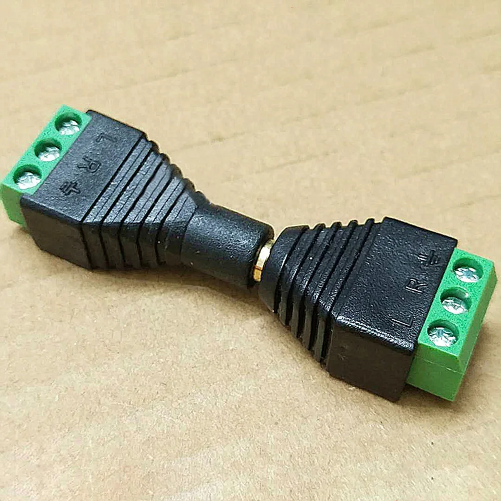 Solder-free 2.5mm headphone socket 3-pole 2.5 male and female to 3P terminal block two-channel stereo audio plug connector