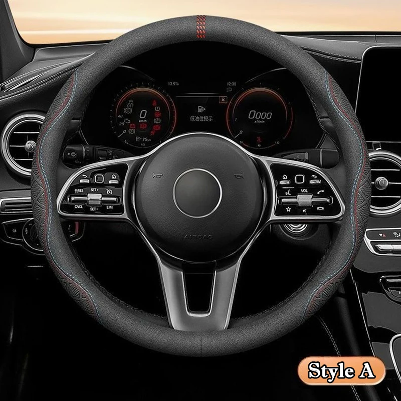 Cubierta para volante de coche pequeño, camión grande, furgoneta, autobús, envoltura de 38 - 50 CM para SANY SCANIA IVECO ISUZU Volvo Renault DAF Hino TATRA