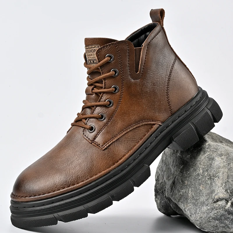 

Men's Large Size Outdoor Casual Low-Top Work Boots for Men