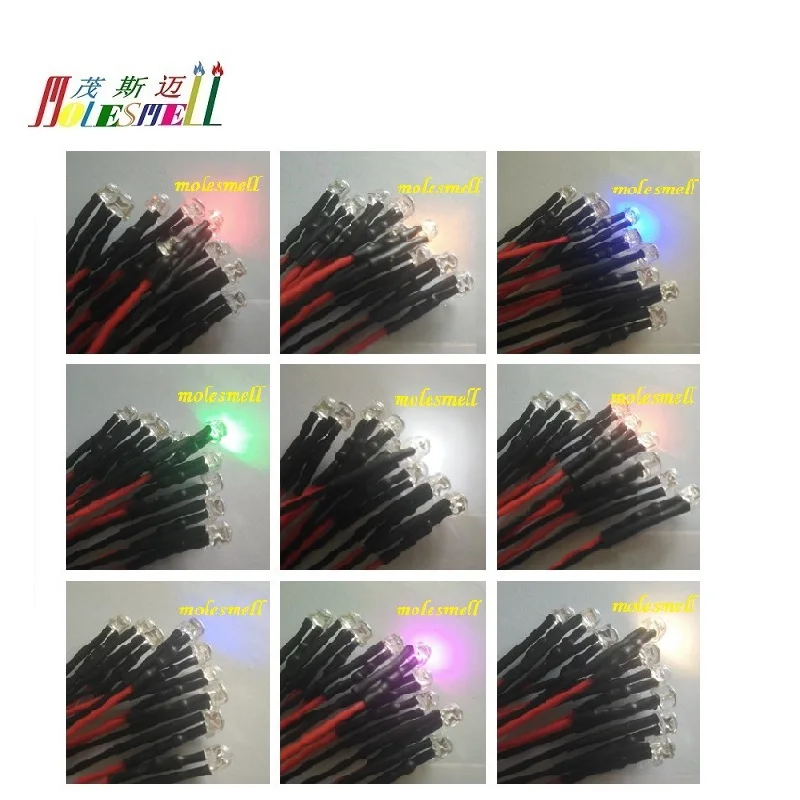 100pcs 5mm 24V DC Straw Hat LED Light Set Pre-Wired Wired led Red Yellow Blue Green White Orange Purple Pink Warm White Lamp