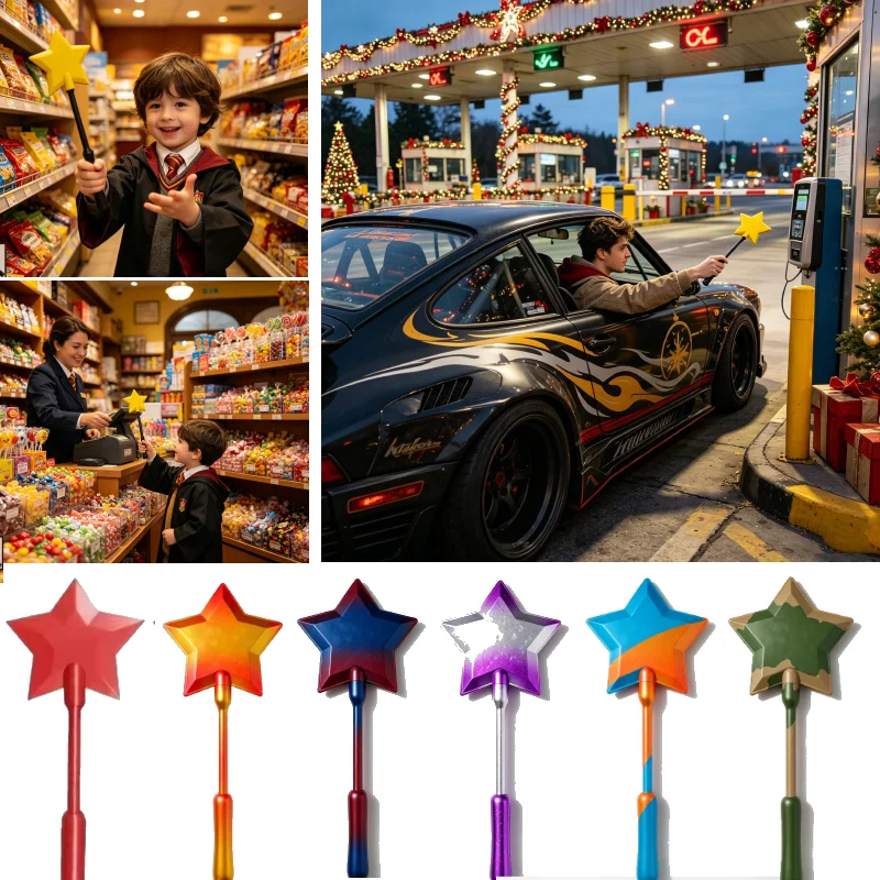 Fashion Creative 3D Printed Wand Tap To Pay Portable Cute Star Magic Wand Holder Funny Lightweight Credit Card Holder Daily Use