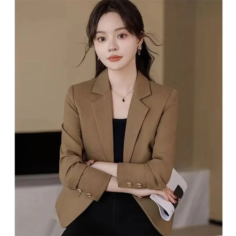 Chaqueta Coreana de temperamento de alta calidad para mujer, abrigo informal para mujer, Tops de traje corto, abrigo para mujer, primavera y otoño, novedad de 2024