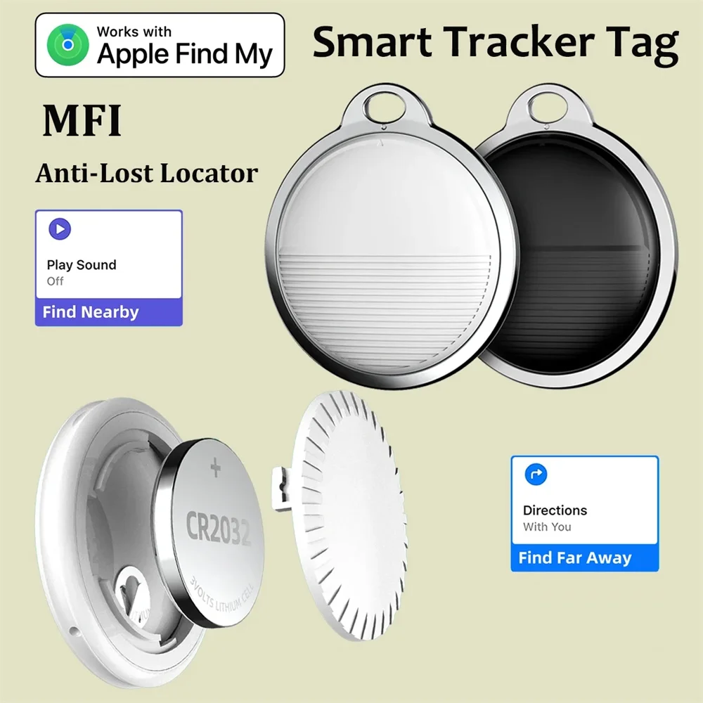 

Smart GPS Tracker Tag Anti-lost Device Mini Wallet Key Pet Finder Compatible with iOS Find My App Smart Bluetooth Alarm Locator