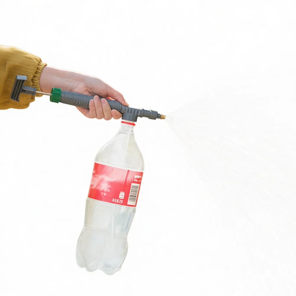 Versatile Manual Pump Spray Nozzle Tool For Soda Bottles Garden Watering Equipment Portable Home Plant Flower Irrigation Sprayer