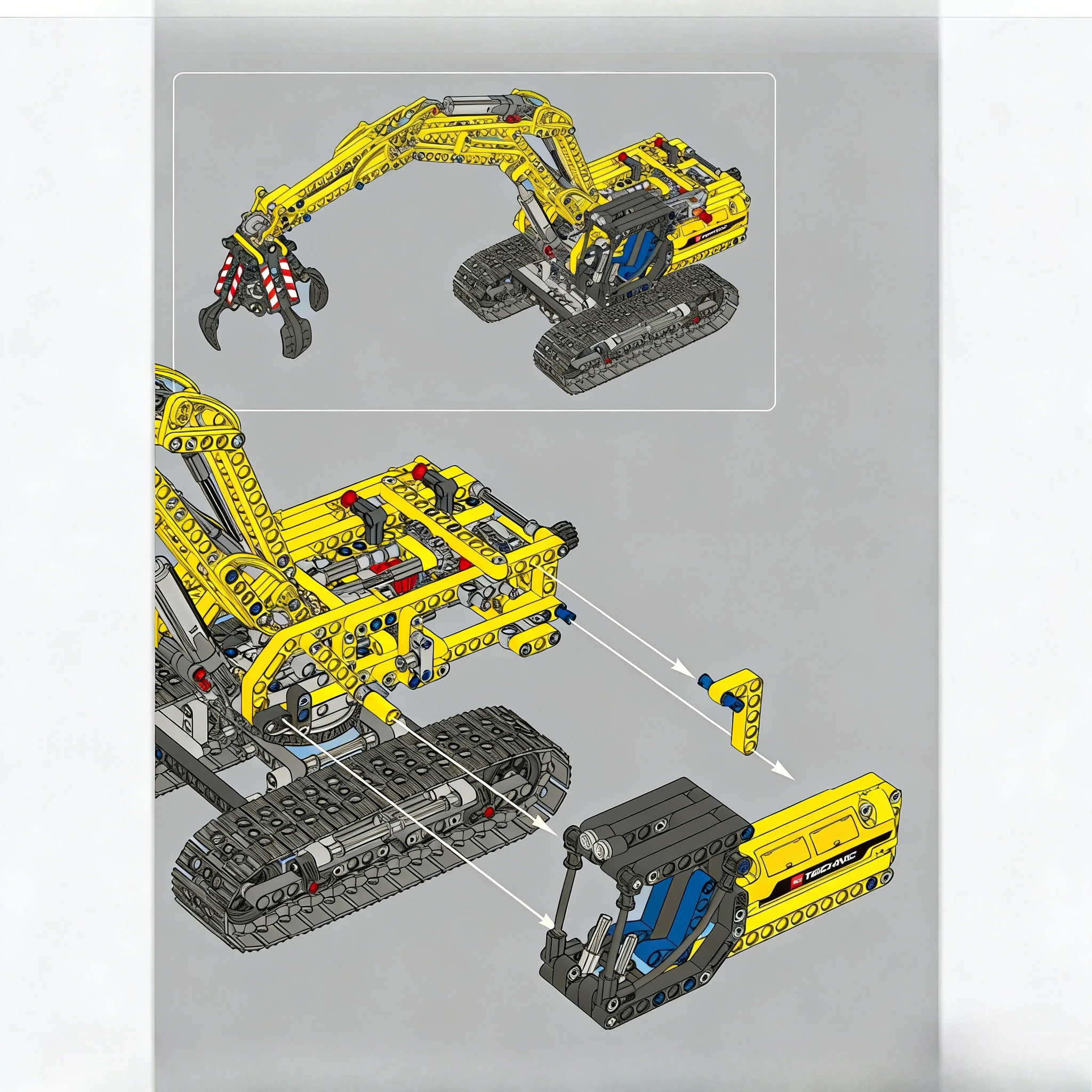 مجموعة مكعبات بناء حفارة دوارة فائقة 42006 مناسبة لهدايا أعياد الميلاد متوافقة مع قطع ليغو، 720 قطعة.