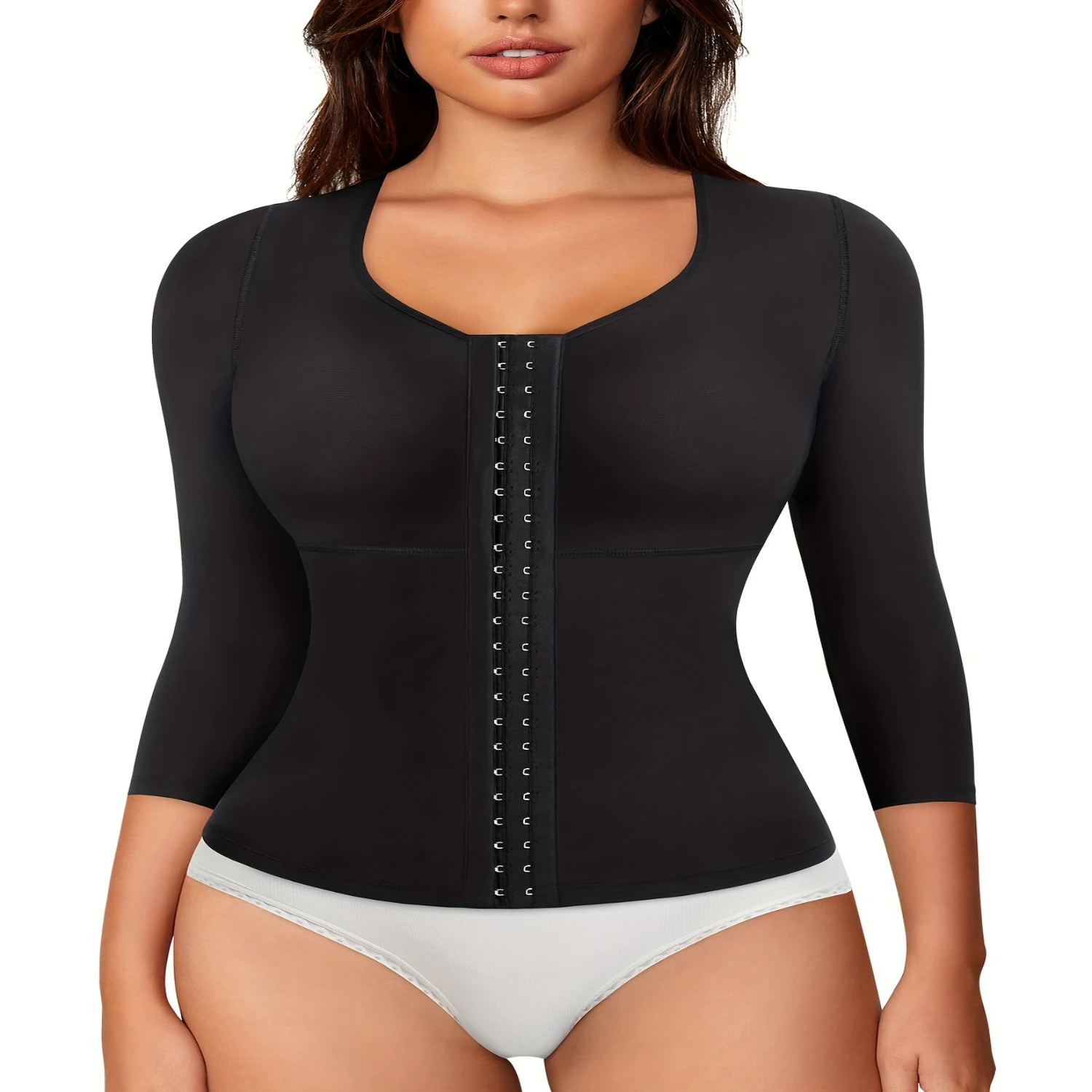 

Front Buckle Adjustable Waist Trainer Top - Instant Tummy Control & Seamless Shapewear for Women - Post-Surgical Recovery Suppor