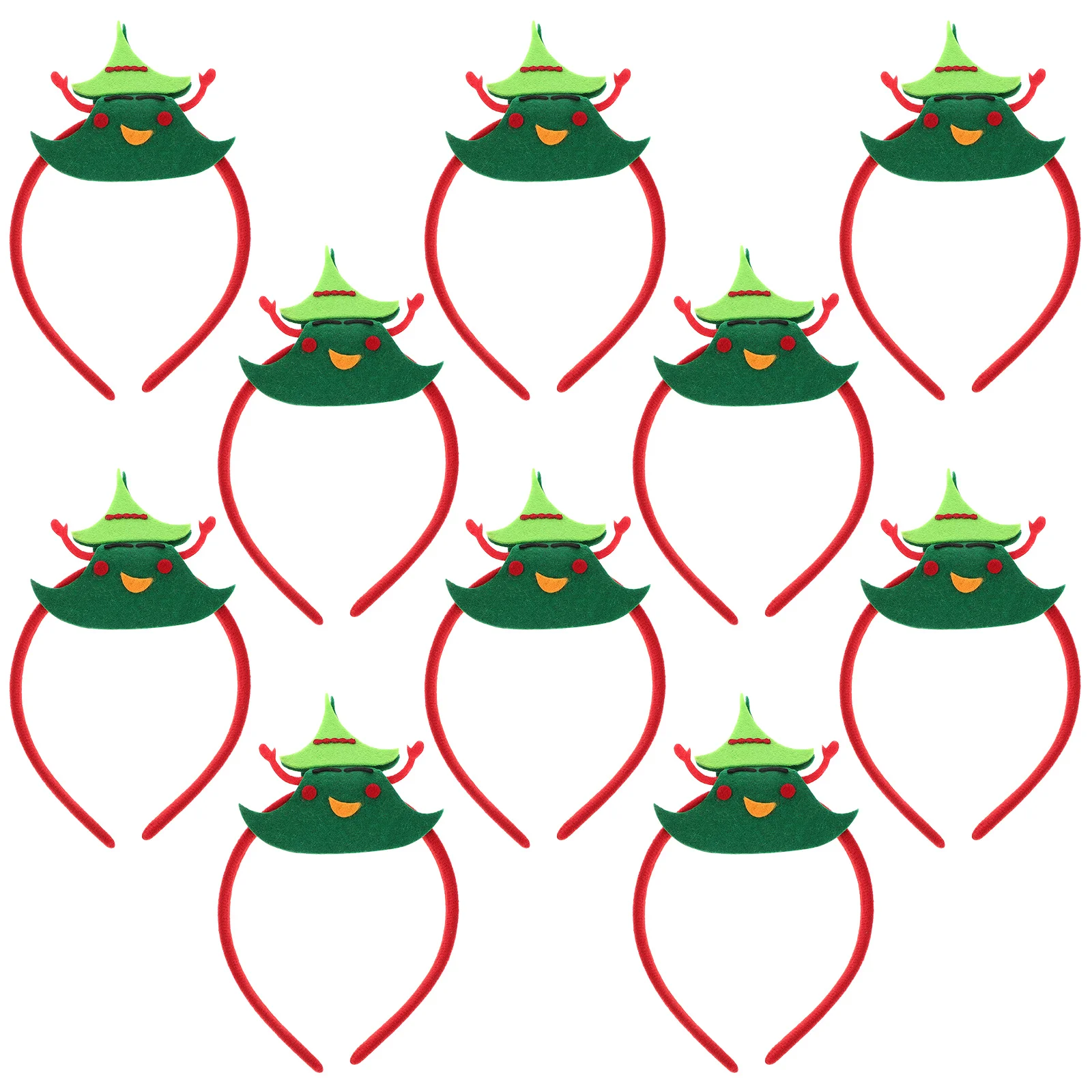 

10Pcs Christmas Tree Headbands Versatile Festive Hairpieces Holiday Costume Accessories Xmas Party Favor Festive Headwear