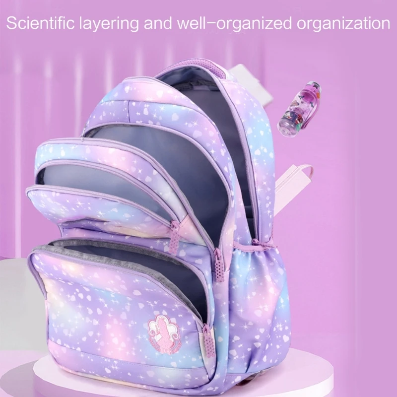 Colorful Heart Print Trolley Backpack for Various Occasions Convenient for Carrying Books Documents School Office and Trip